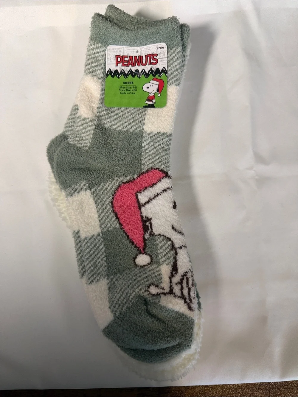 Peanuts Snoopy 2 PACK Holiday Cozy Socks - NWT